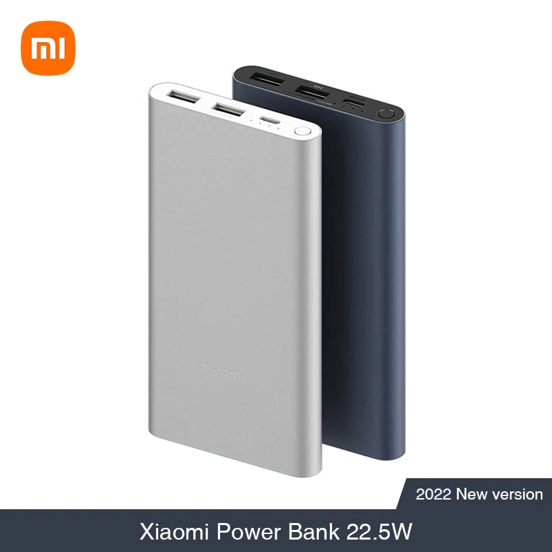 Xiaomi Mi 10000mAh 22.5W Power Bank USB-C Two-Way Fast Charge Powerbank Portable Charger (Silver)