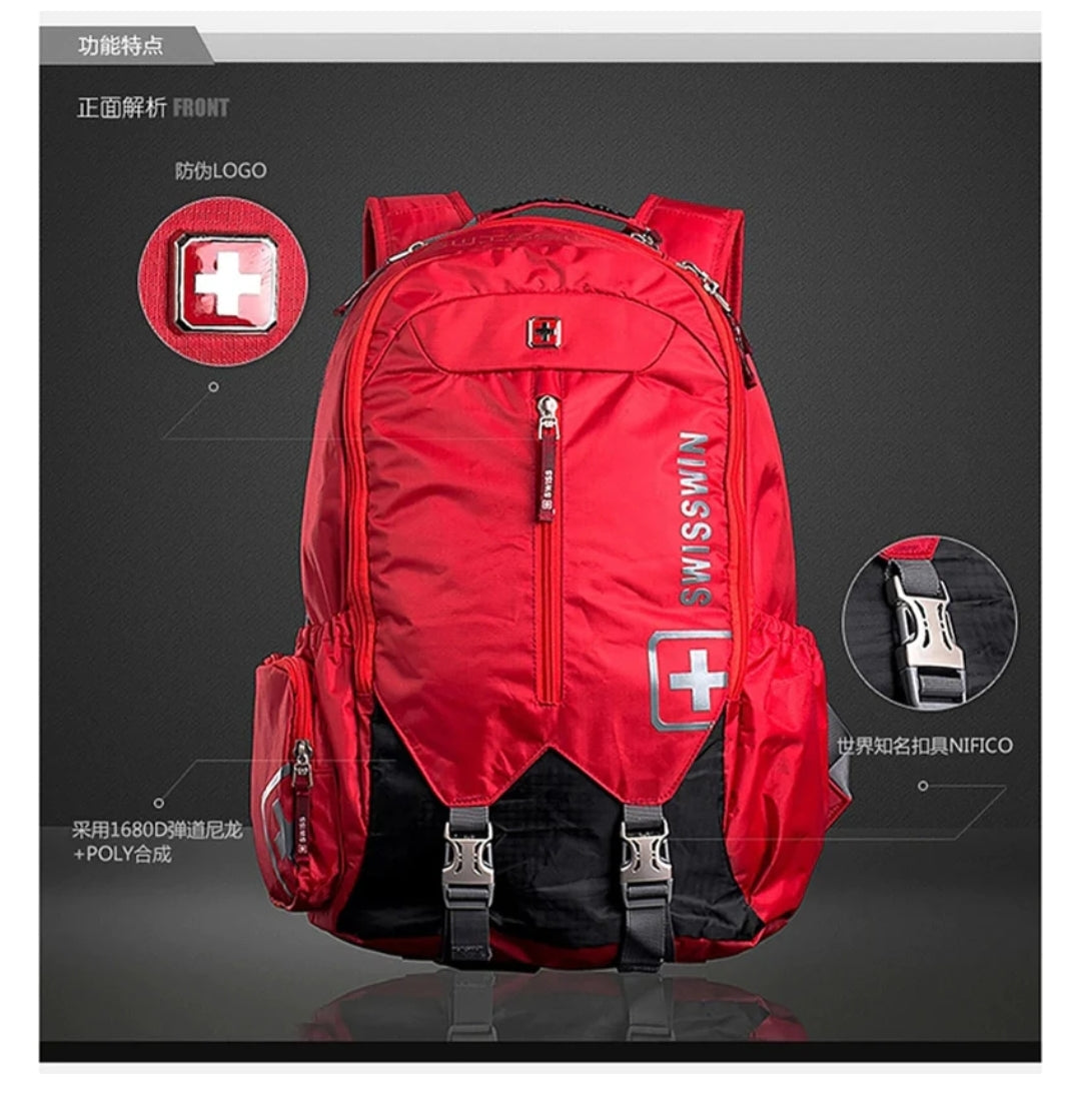 SWISSWIN WATERPROOF 15.6" LAPTOP BACKPACK RED