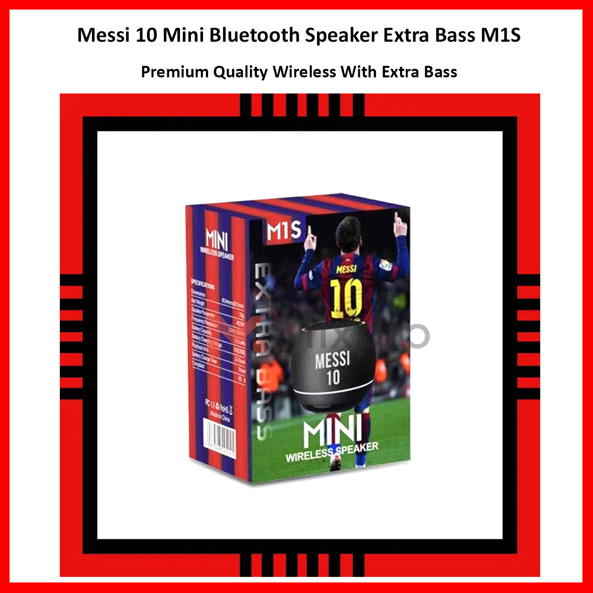 Messi 10 Mini Bluetooth Speaker Extra Bass M1s